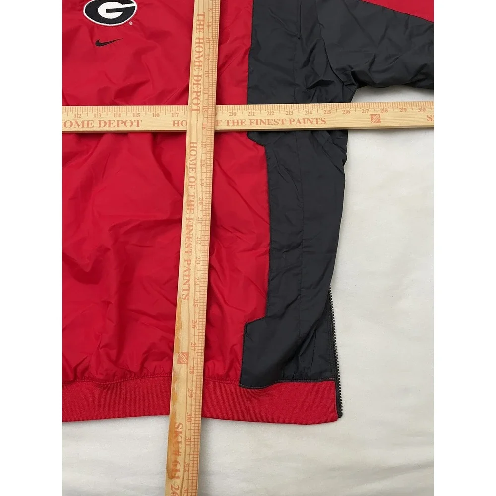 Vintage Y2K Nike Georgia Bulldogs UGA Center Swoosh Windbreaker Pullover XL Red